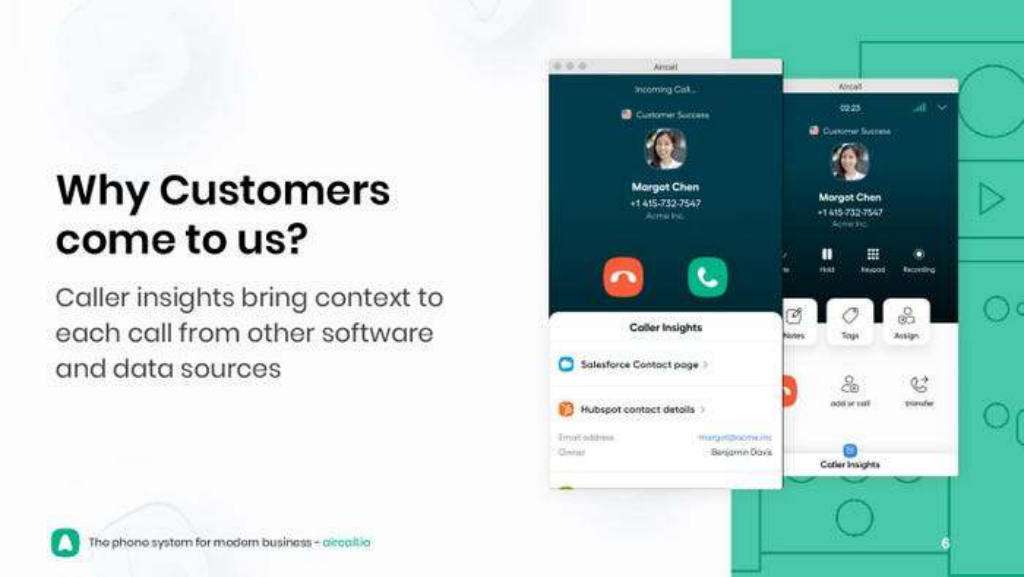 Aircall pitch deck, slide 6: Why customers buy