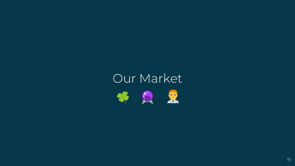 Alan pitch deck, slide 15: Our Market