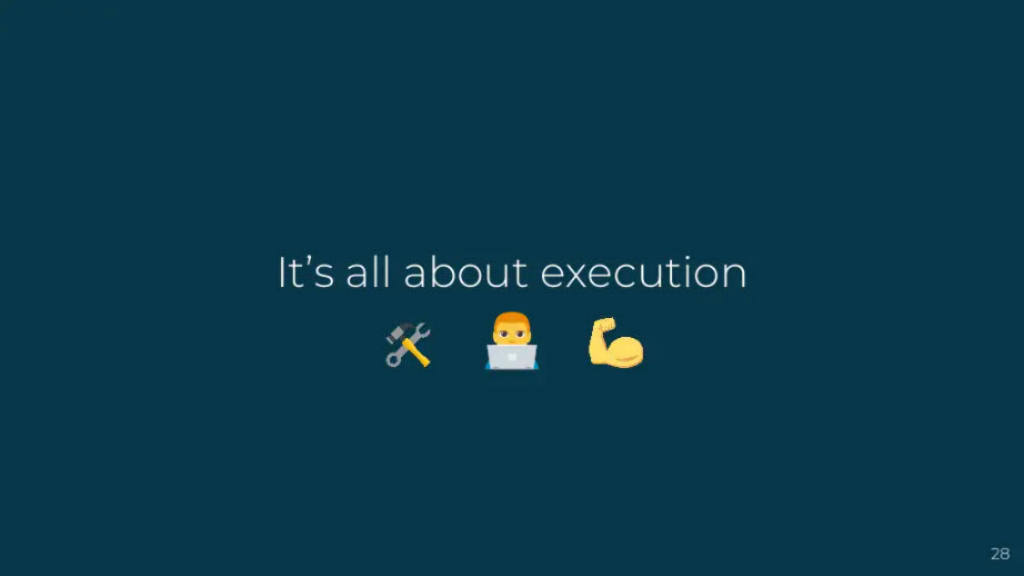 Alan pitch deck, slide 28: Execution