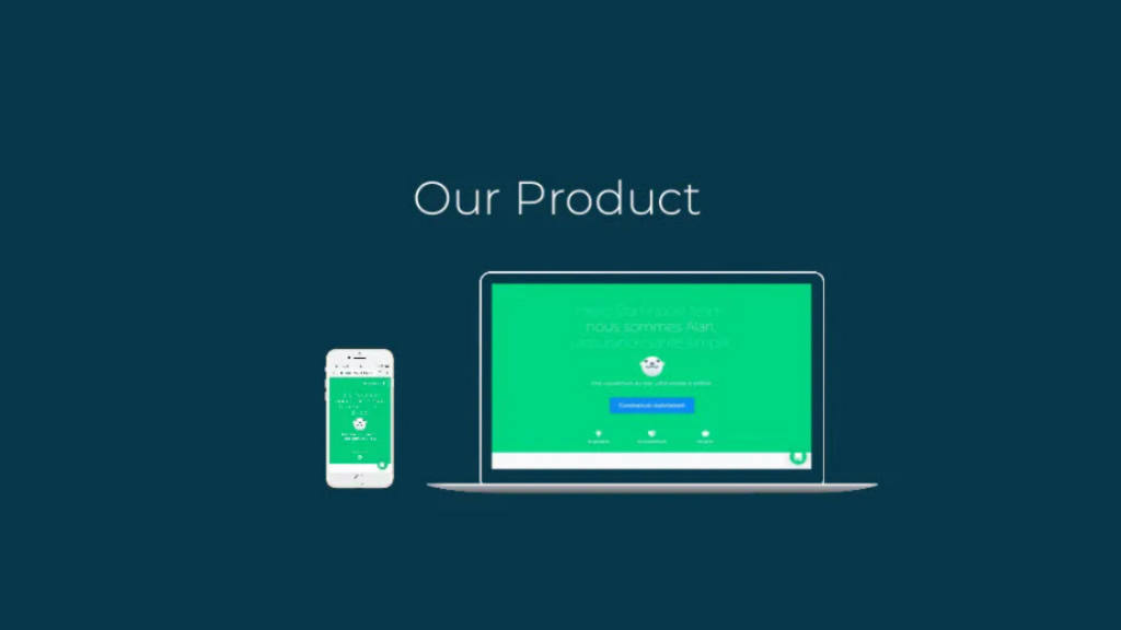 Alan pitch deck, slide 5: Our Product