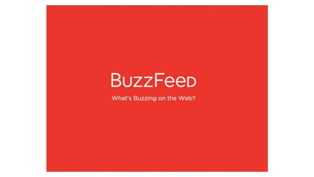 BuzzFeed pitch deck, slide 1: Cover