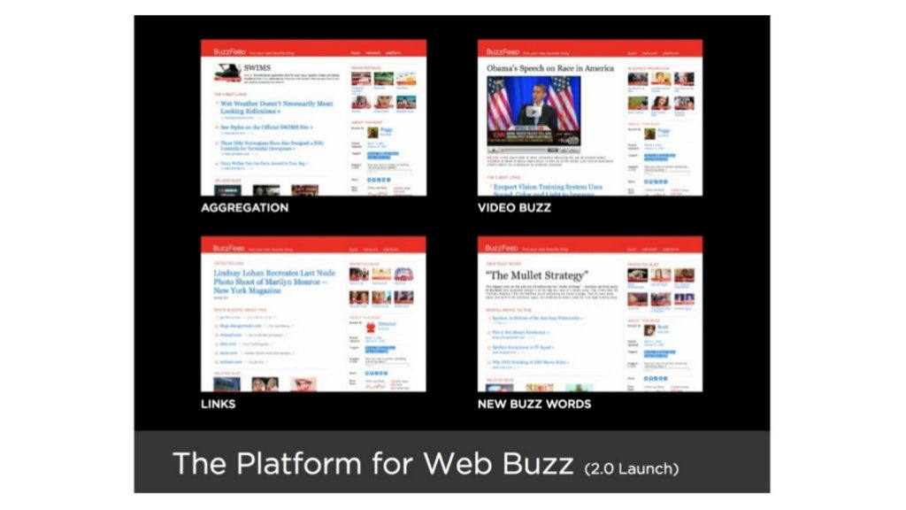 BuzzFeed pitch deck, slide 8: Platform for Buzz