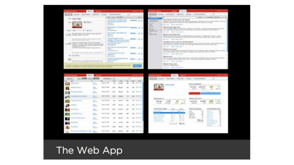 BuzzFeed pitch deck, slide 9: The Web App