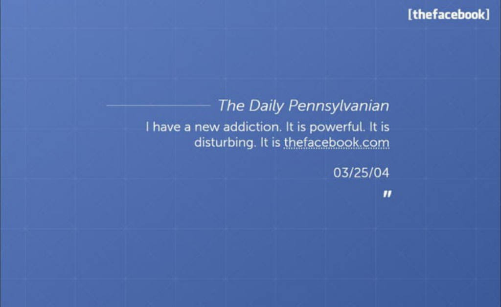 Facebook pitch deck, slide 19: Press quote