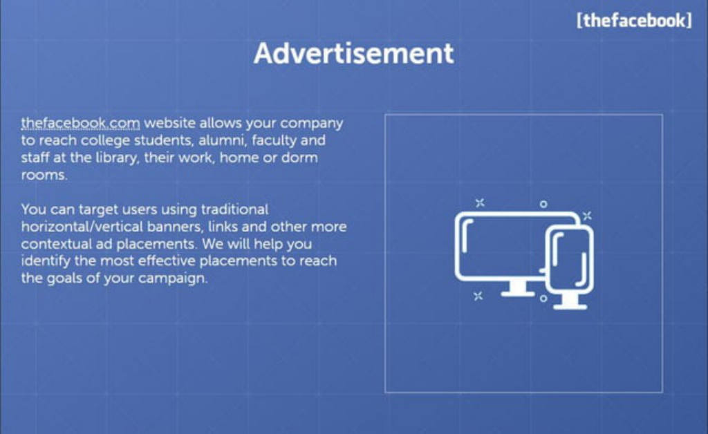 Facebook pitch deck, slide 22: Advertising