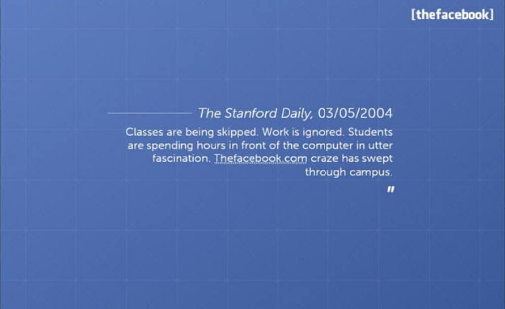 Facebook pitch deck, slide 3: Opening quote