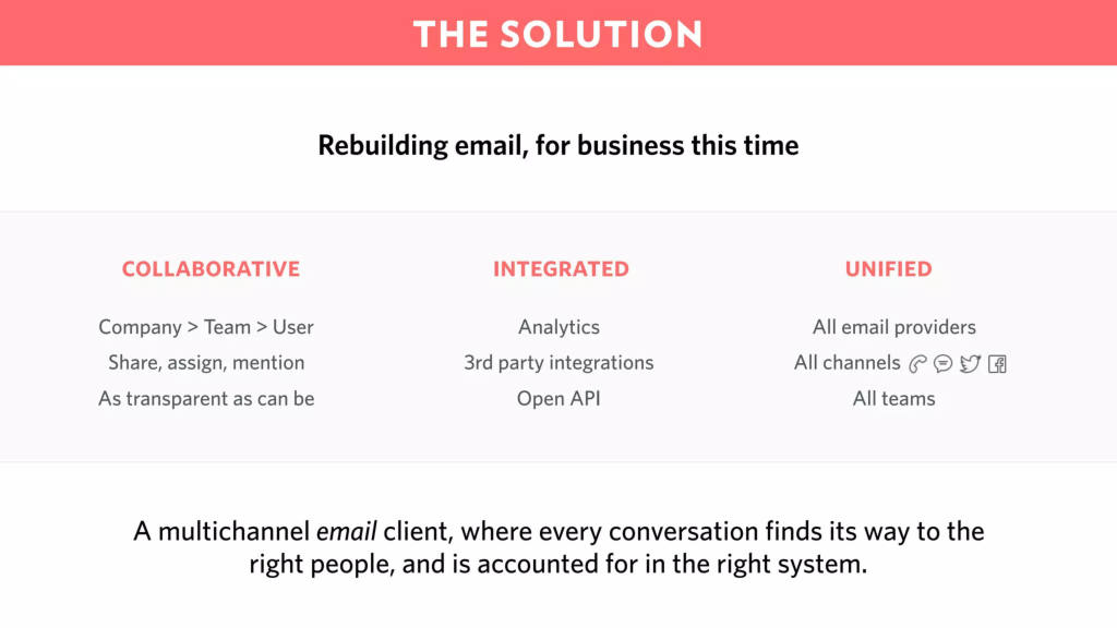 Front pitch deck, slide 3: The Solution