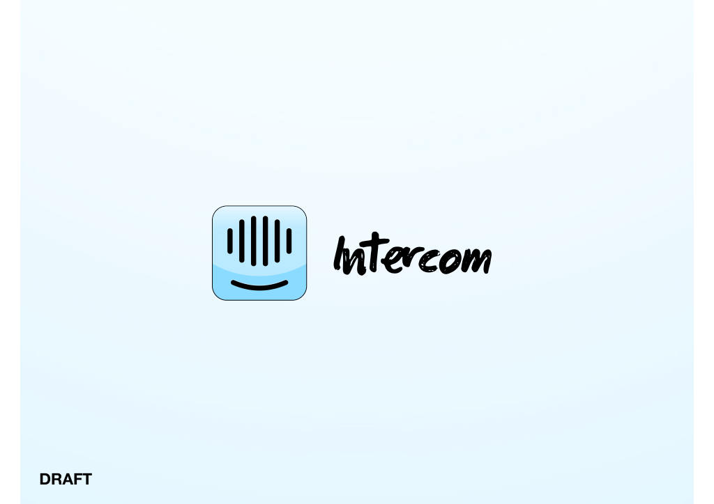 Intercom pitch deck, slide 1