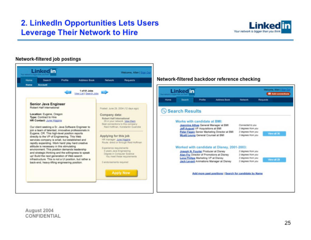 LinkedIn pitch deck, slide 25: Opportunities