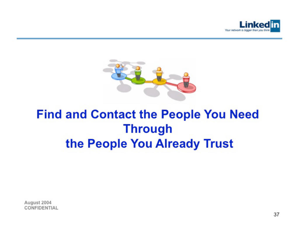 LinkedIn pitch deck, slide 37: Closing Line