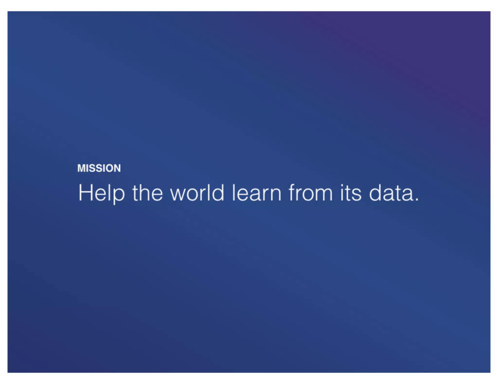 Mixpanel pitch deck, slide 5: Mission