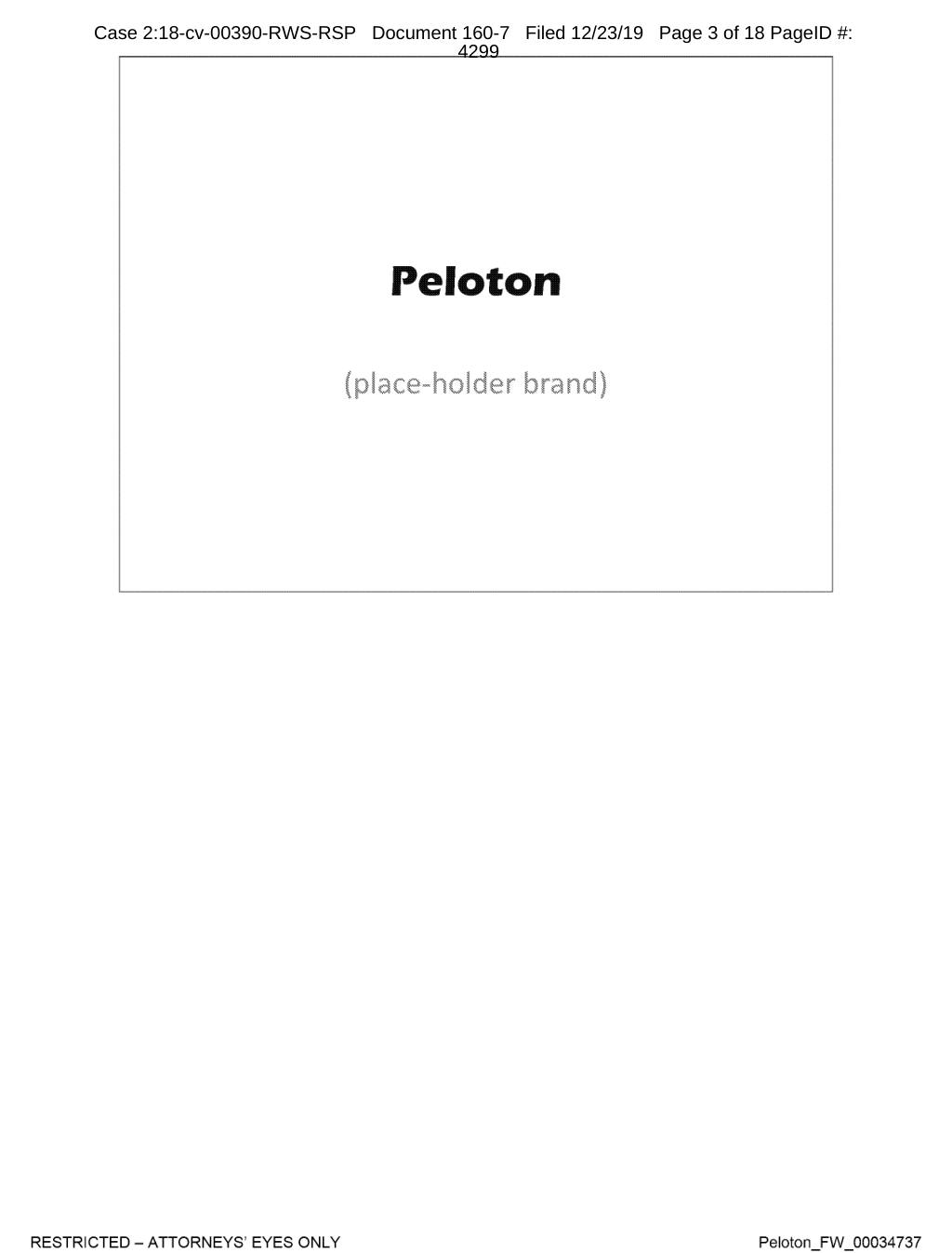Peloton pitch deck, slide 2: Title
