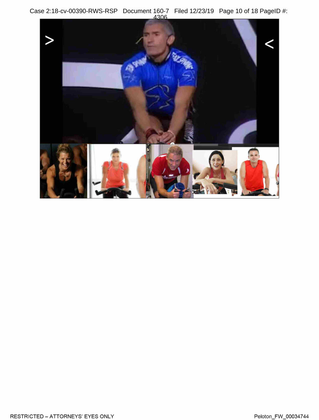 Peloton pitch deck, slide 9: Live Class View