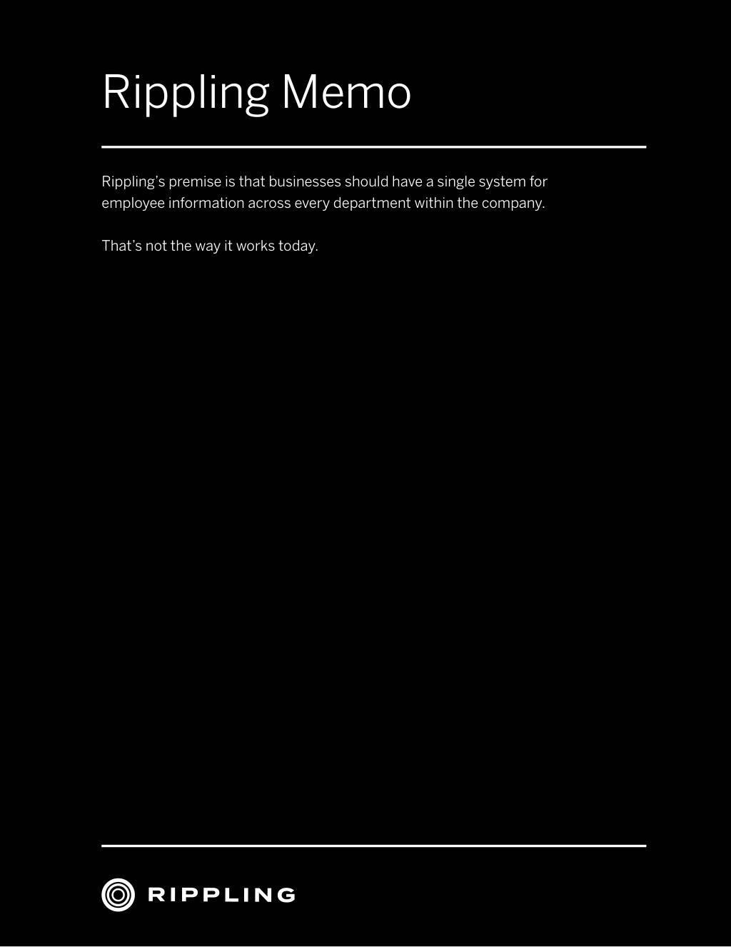 Rippling pitch deck, slide 1: Cover