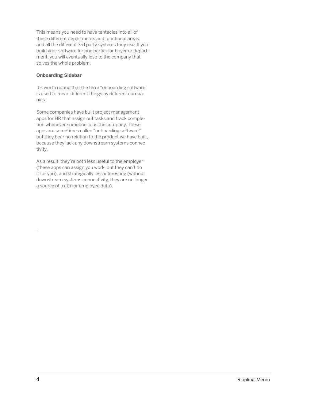 Rippling pitch deck, slide 4: Onboarding sidebar