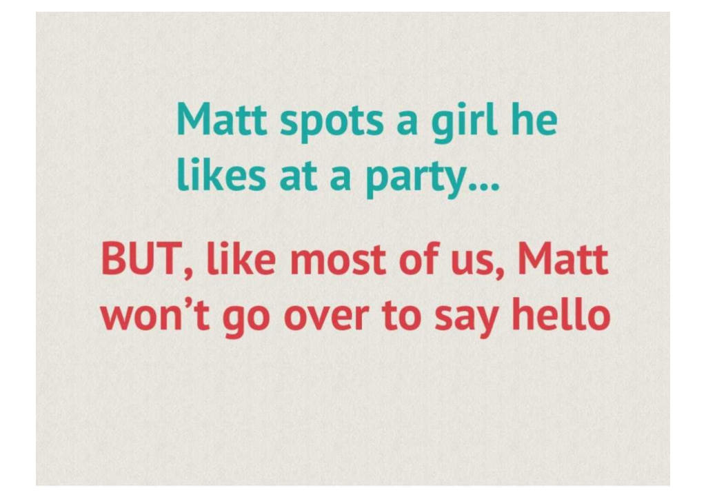 Tinder pitch deck, slide 3: The moment