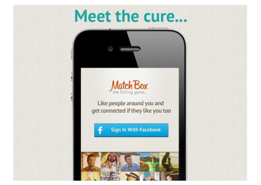 Tinder pitch deck, slide 5: Solution