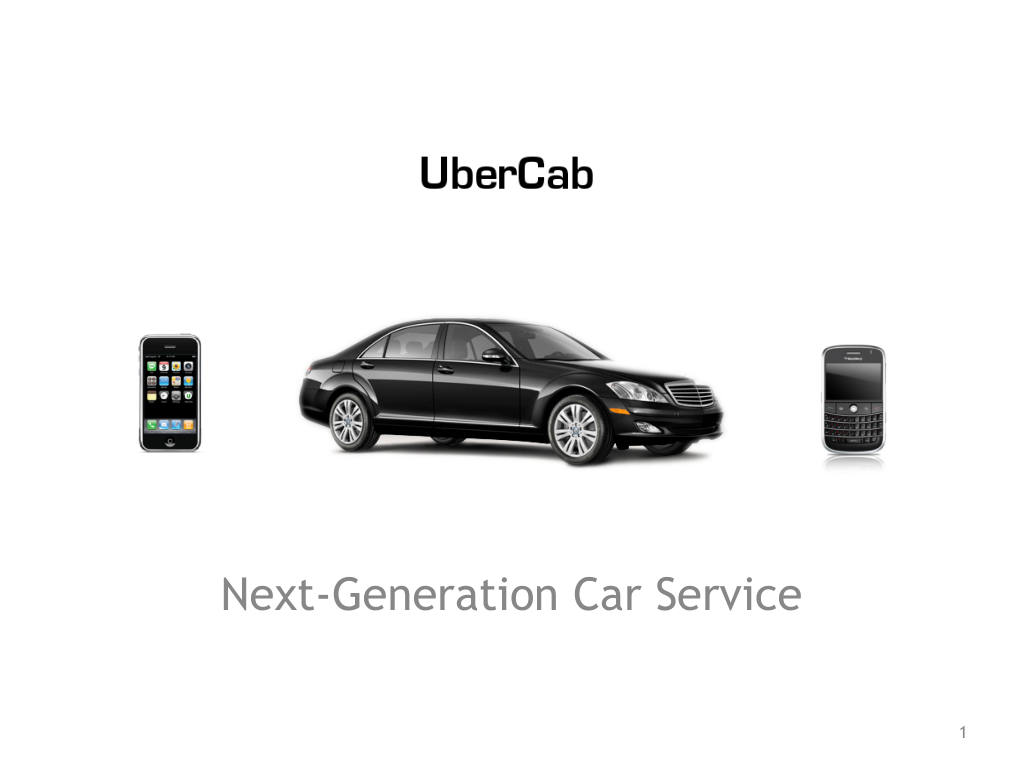 Uber pitch deck, slide 1: Cover