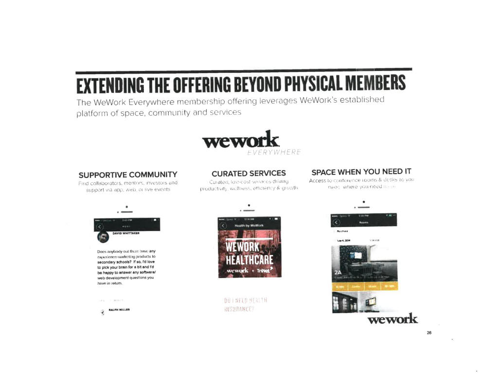 WeWork pitch deck, slide 27: WeWork Everywhere