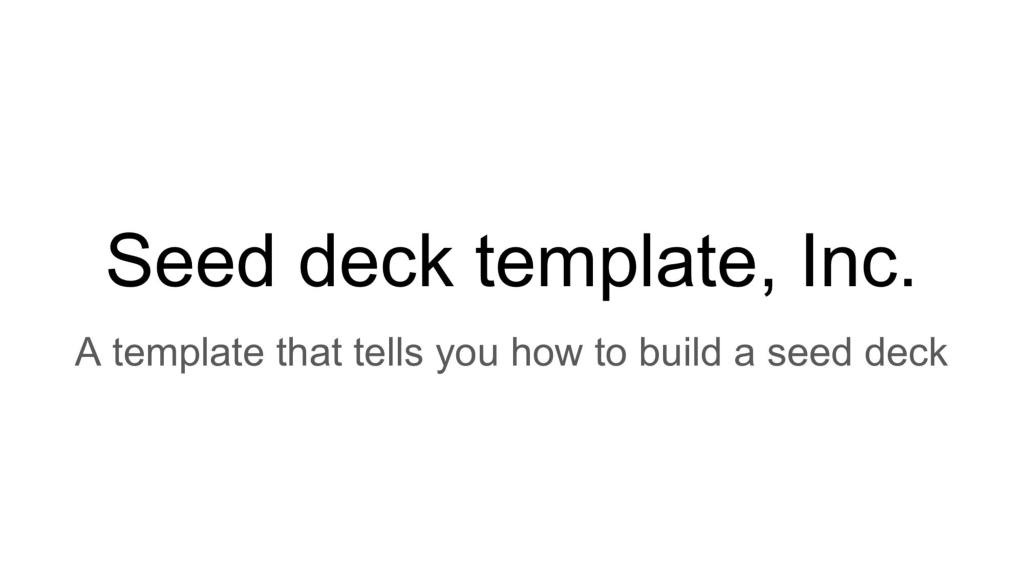 Y Combinator pitch deck, slide 1: Title