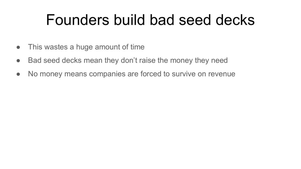 Y Combinator pitch deck, slide 2: Problem